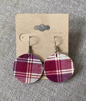 Cranberry Plaid Circles