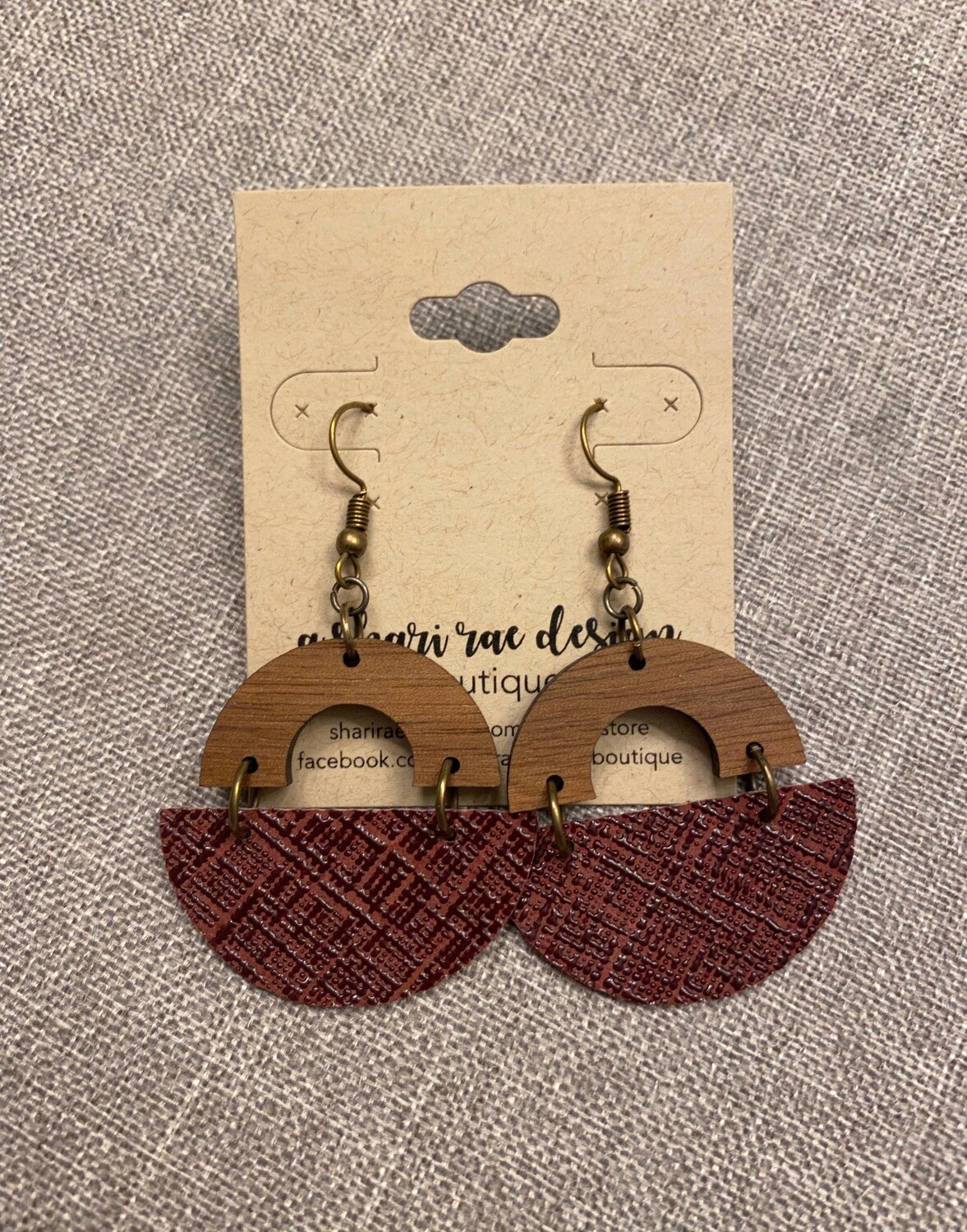 Merlot Half Moon Wood Cutouts
