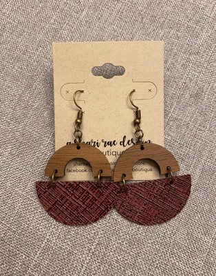 Merlot Half Moon Wood Cutouts