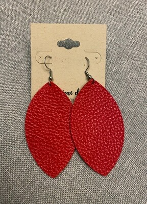 Holiday Red Pebbled Leaf XL