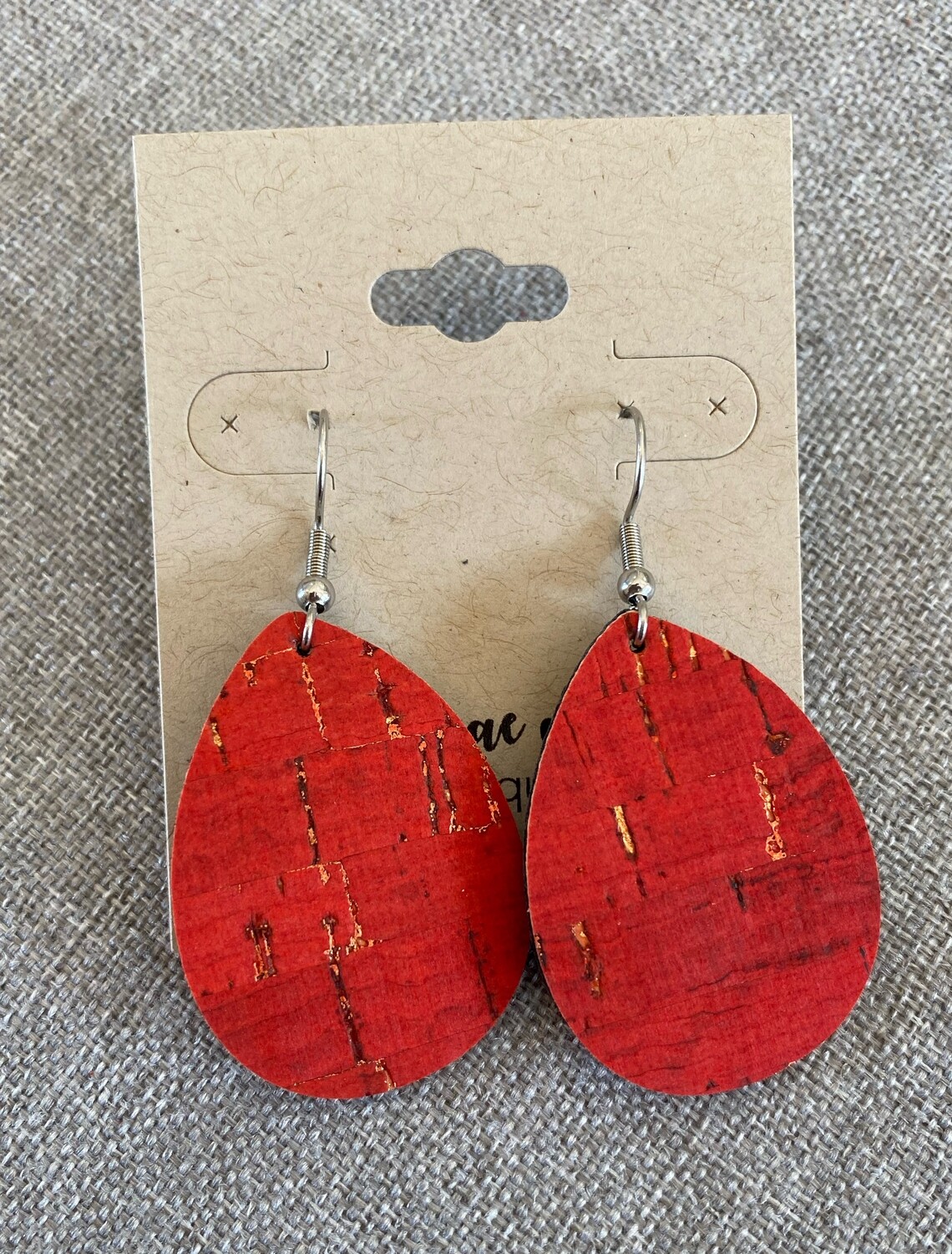 Red Gold Flecks Small Drops