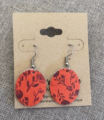 Red Wildflower Small Ovals
