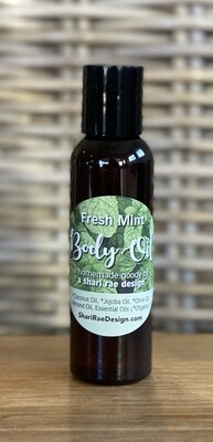Fresh Mint Body Oil 2oz.