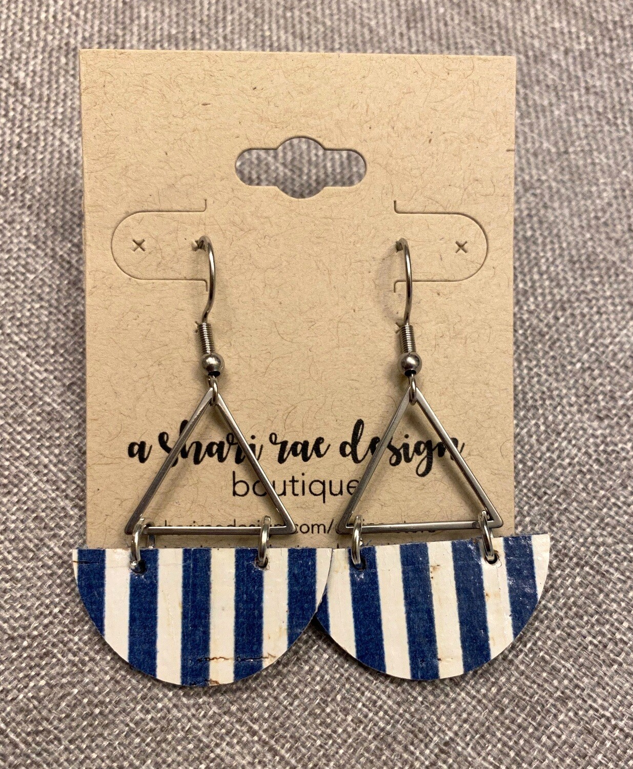 Navy Stripe Triangle Boats