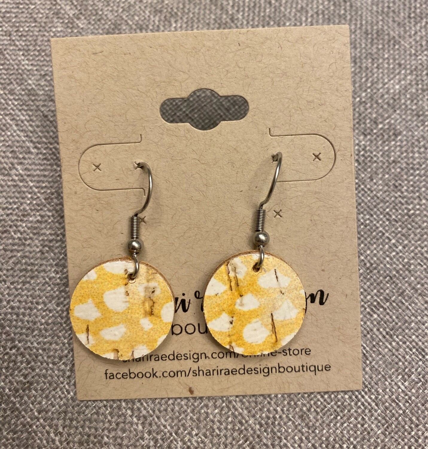 Yellow &amp; White Dot Circles XS