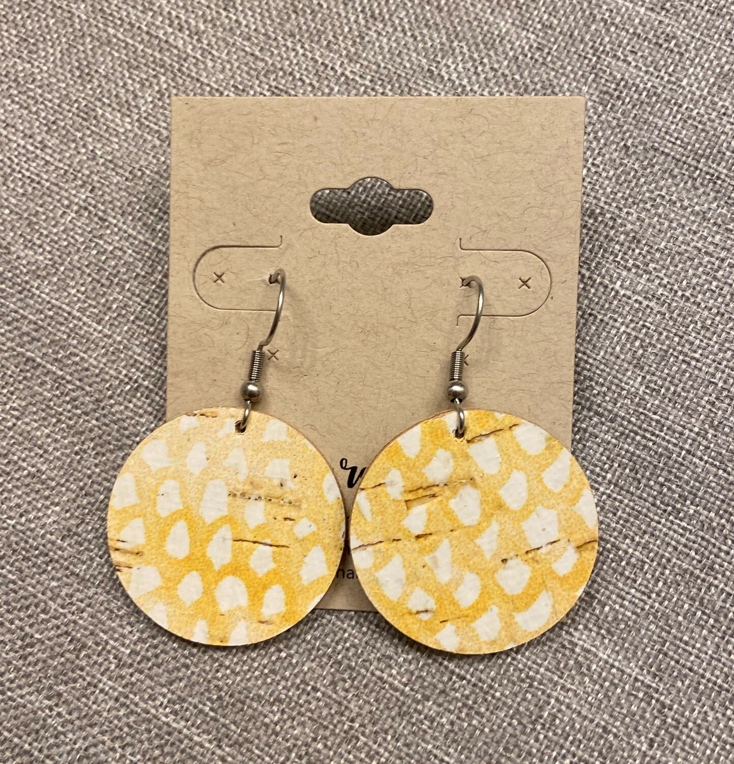 Yellow &amp; White Dot Circles Small