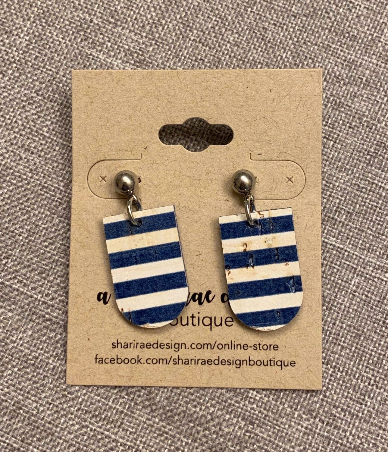 Navy Stripe Post Half Bars