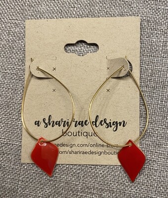 Red Petal Hoops