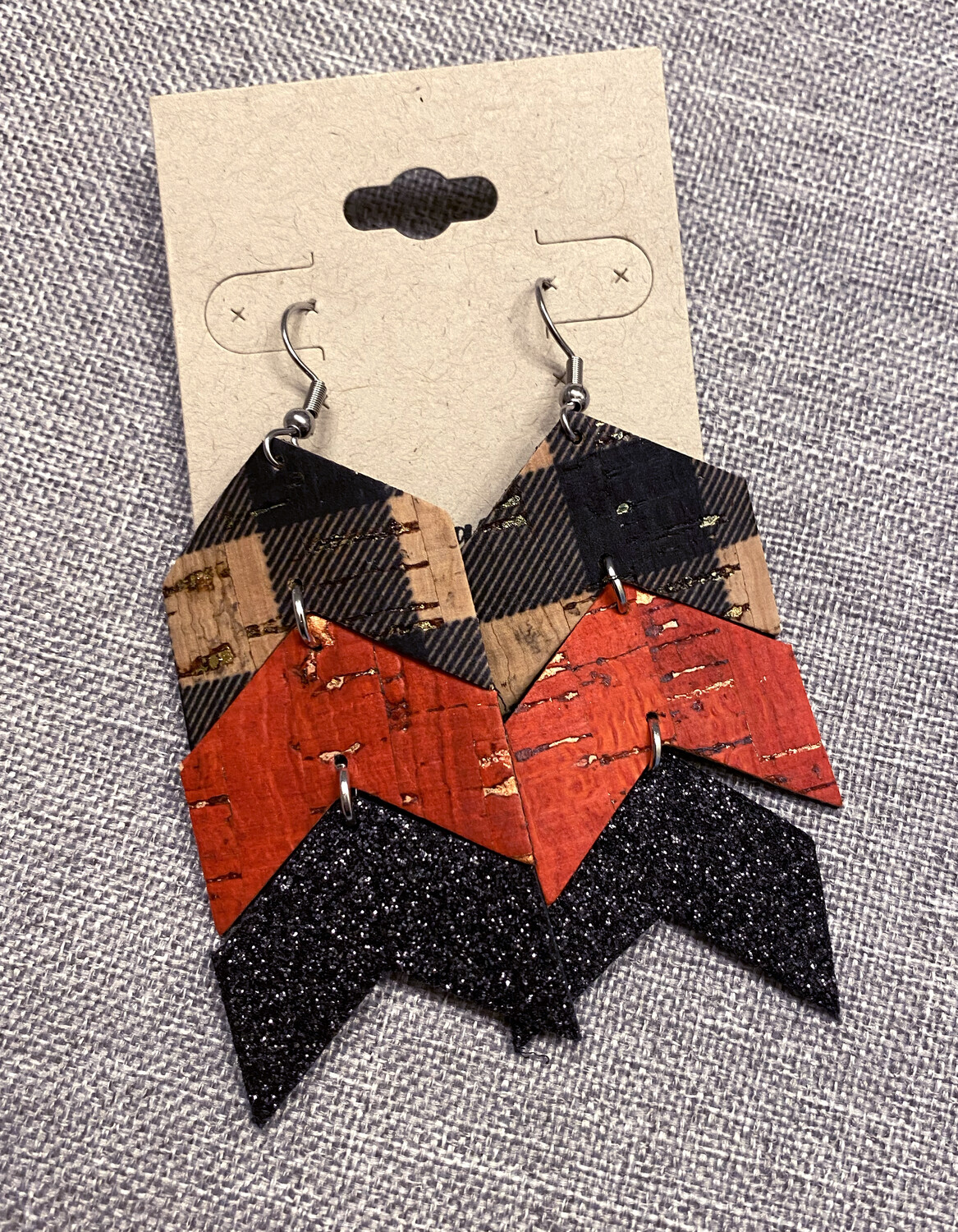 Red, Buffalo &amp; Black Glitter Triple Arrow
