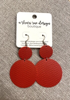Red Chevron Double Circles