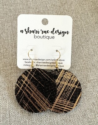 Black &amp; Gold Shimmer Large Circles