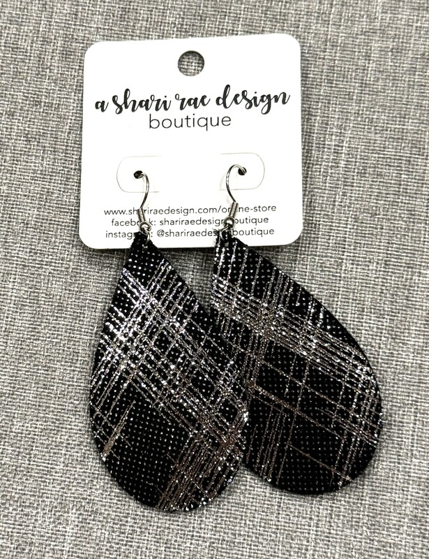 Black &amp; Silver Shimmer Drops XL