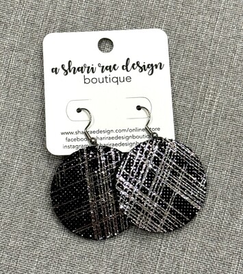 Black &amp; Silver Shimmer Circles