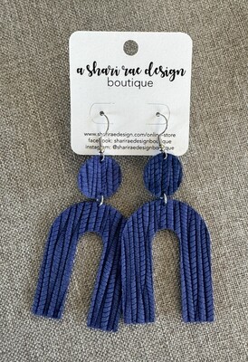 Bold Blue Rainbows with Circles XL