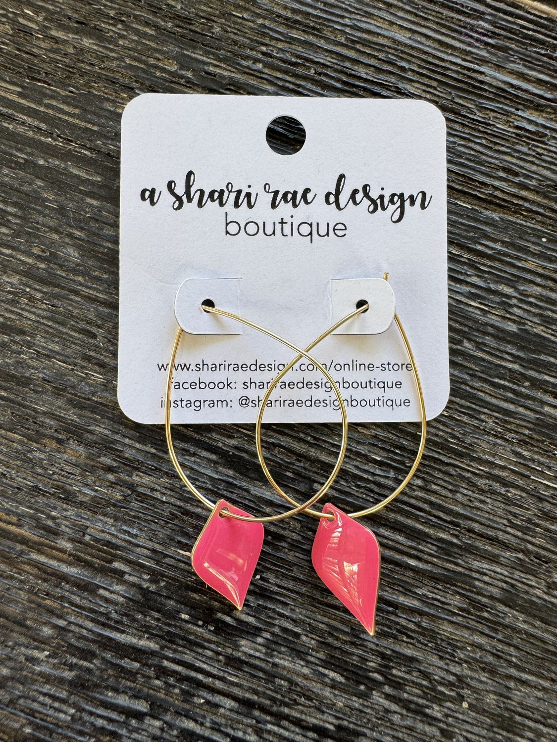 Pink Petal Hoops