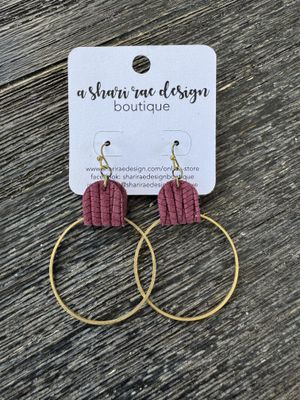 Cranberry Large Brass Foldovers