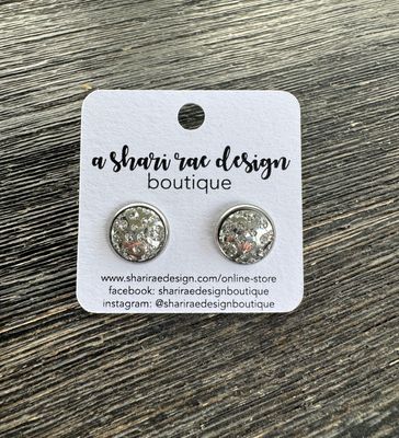 Chunky Silver Dome Studs 12mm