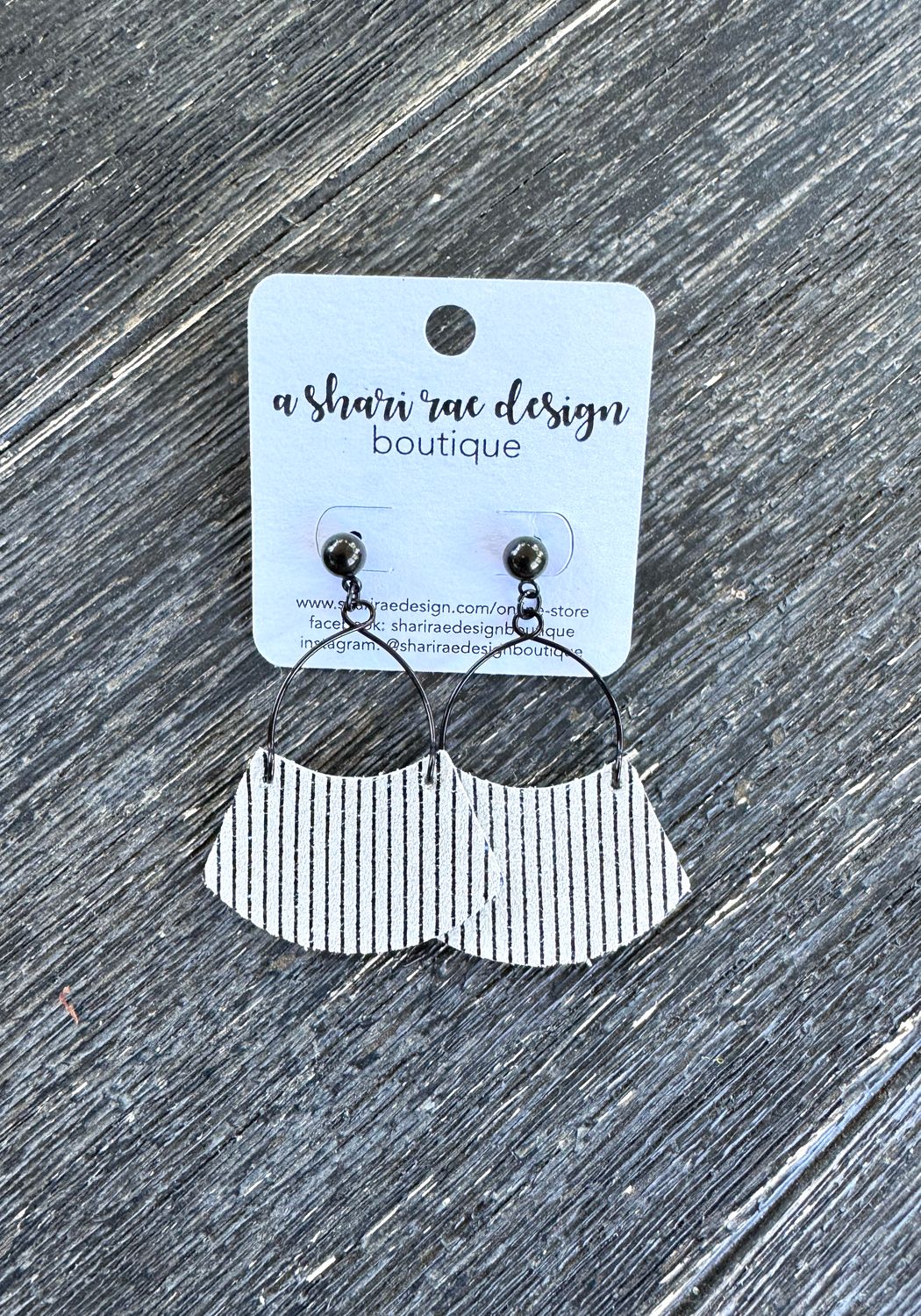 Black &amp; White Stripe with Black Arches