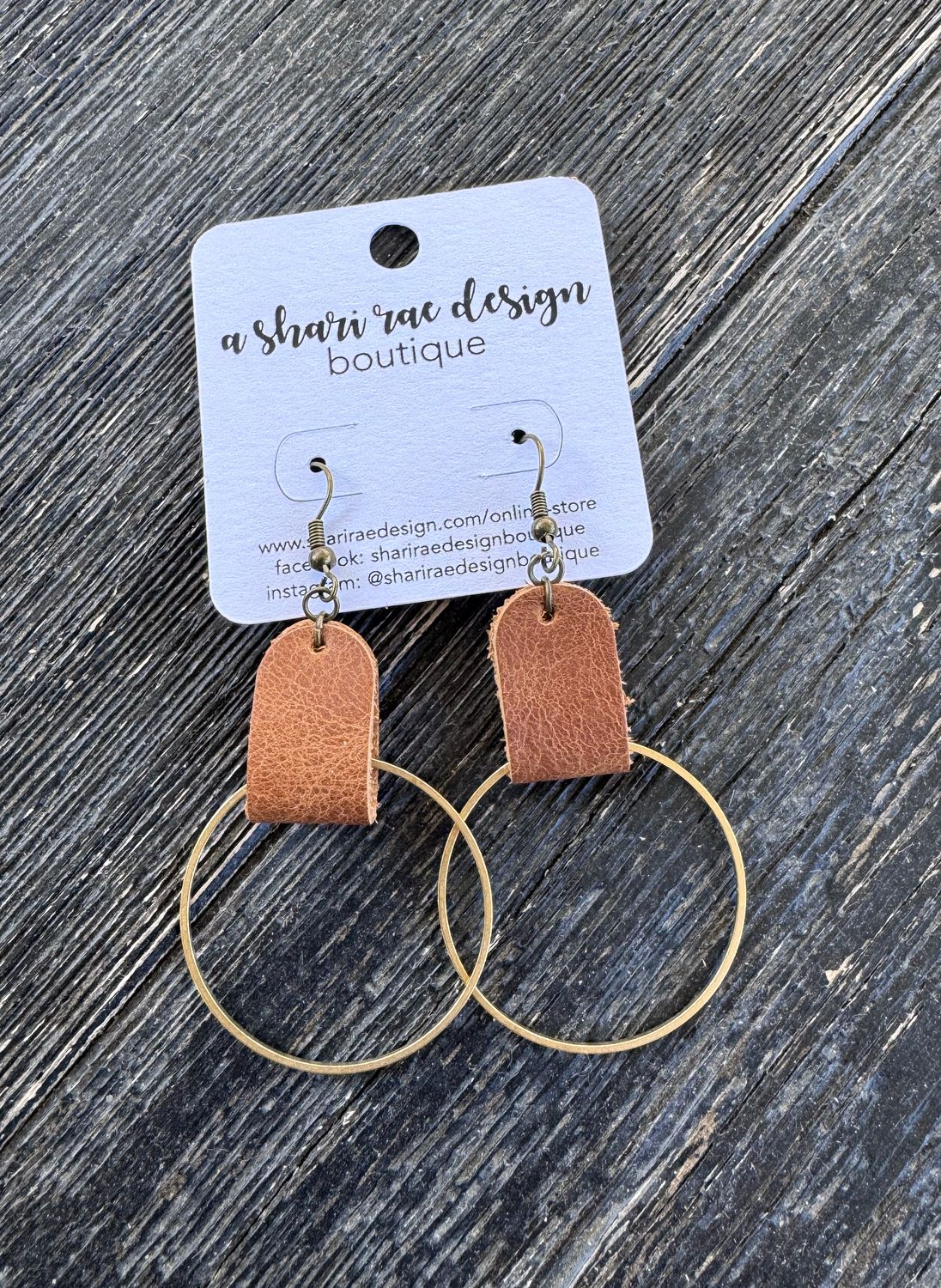 Soft Brown Leather Brass Foldovers
