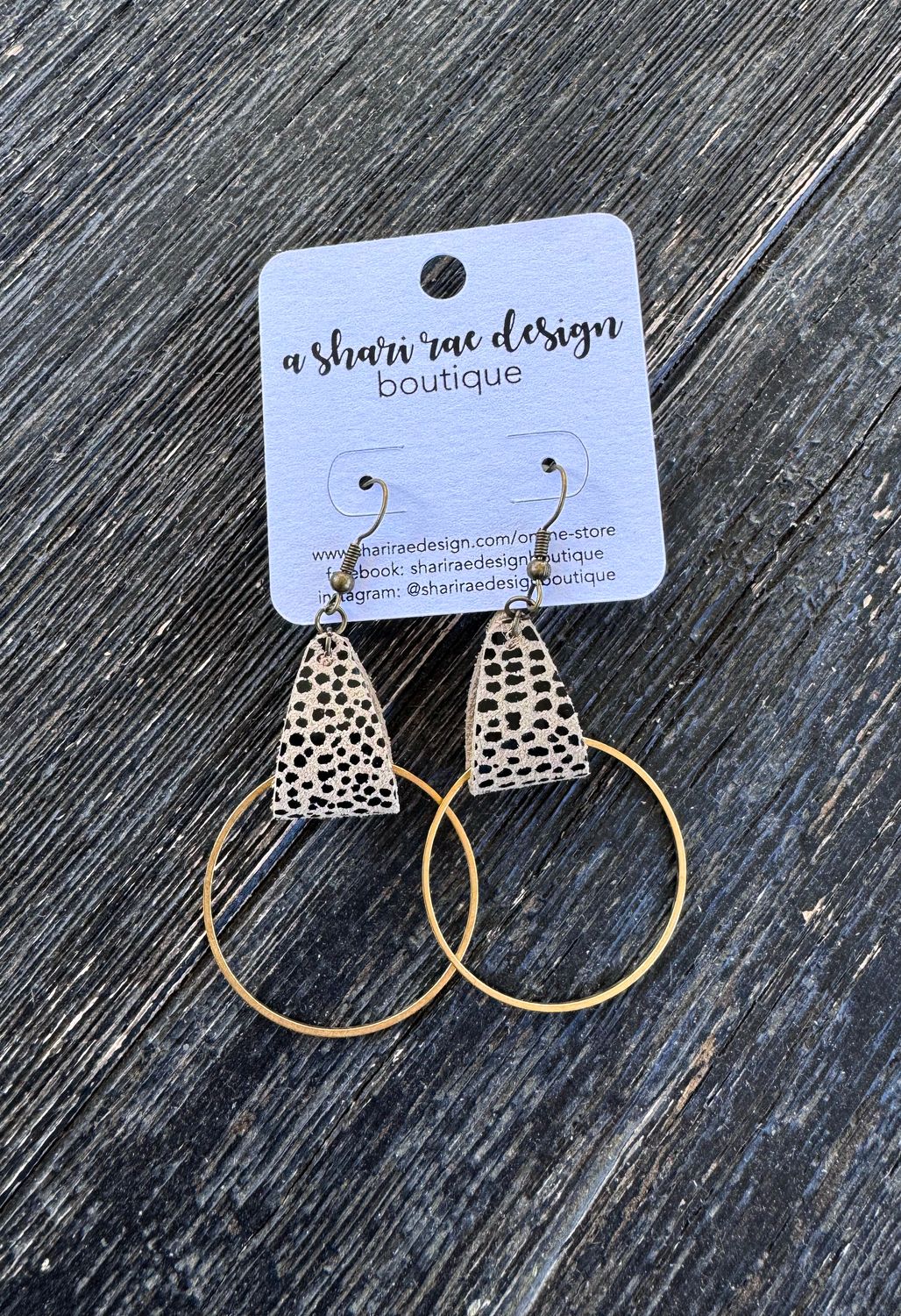 Black Speckled Brass Foldovers