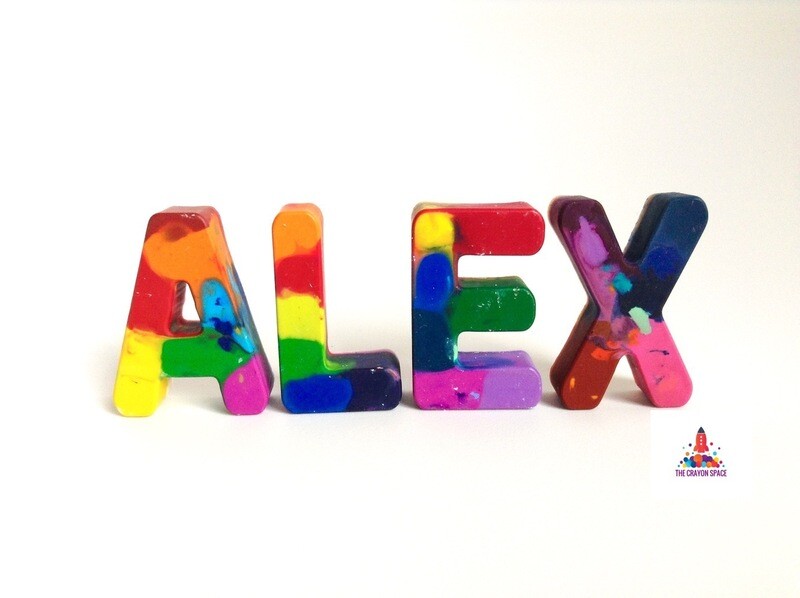 ☆MultiColorBlast☆ Crayon Name Letter Set in Rocket Ship Gift &quot;Blast Off Box&quot; | FREE STANDARD SHIPPING WITHIN US