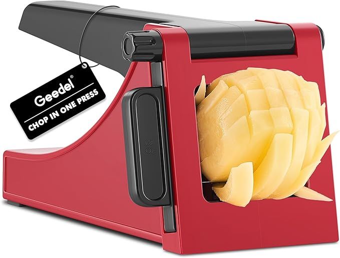 French Fry Cutter for Potatoes – Vegetable Chopper 3/8” Slicer for Home Kitchen &amp; Meal Prep