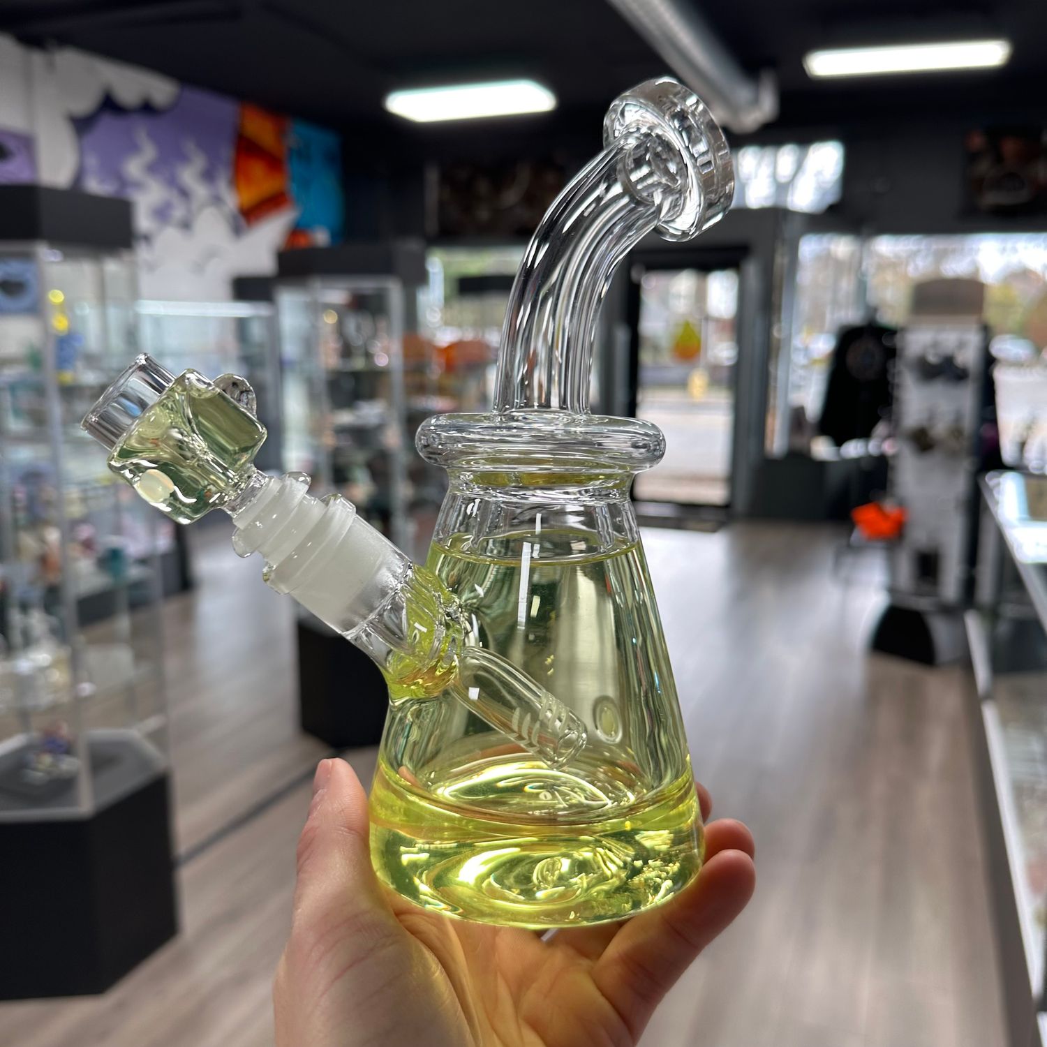 Glycerine Freeze-Green Bent Neck