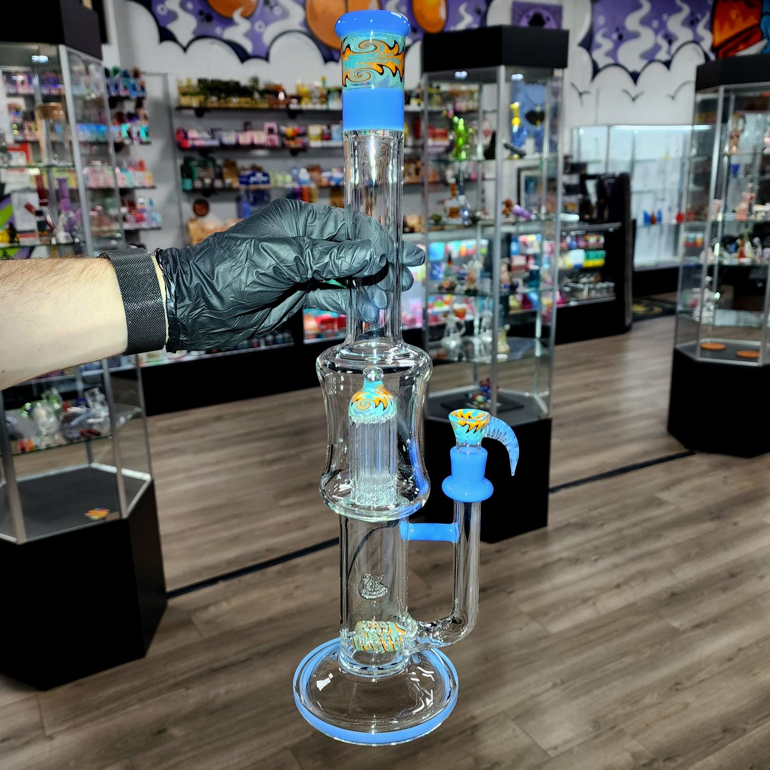 2k Fully Worked Dbl Inline to 8-arm Tree-Lt. Blue