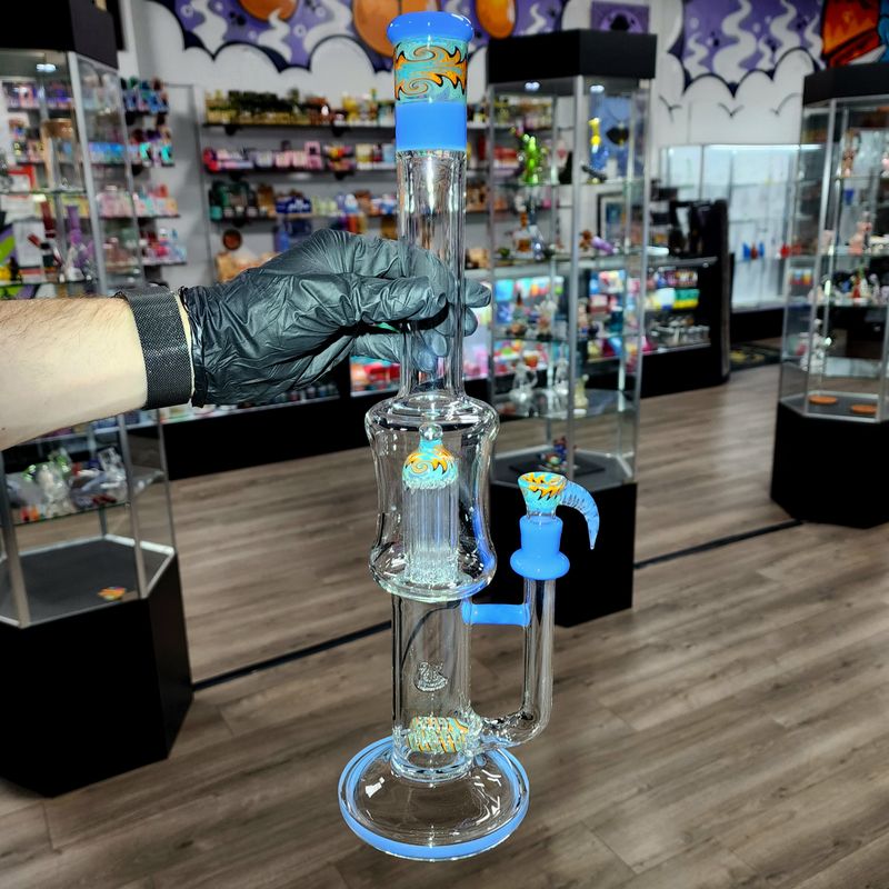 2k Fully Worked Dbl Inline to 8-arm Tree-Lt. Blue