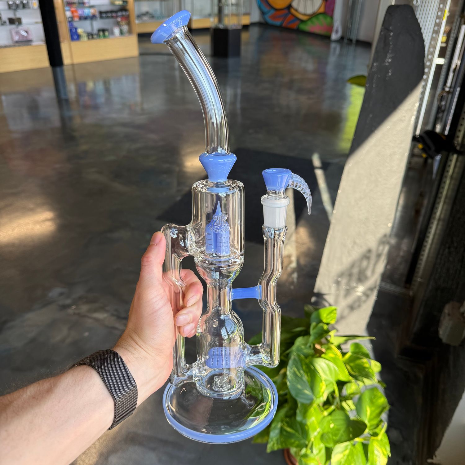 2k Dbl Inline Inverter Perc Cycler-Blue
