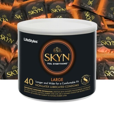 Lifestyles Skyn LARGE Non-Latex Condoms Bowl Of 40