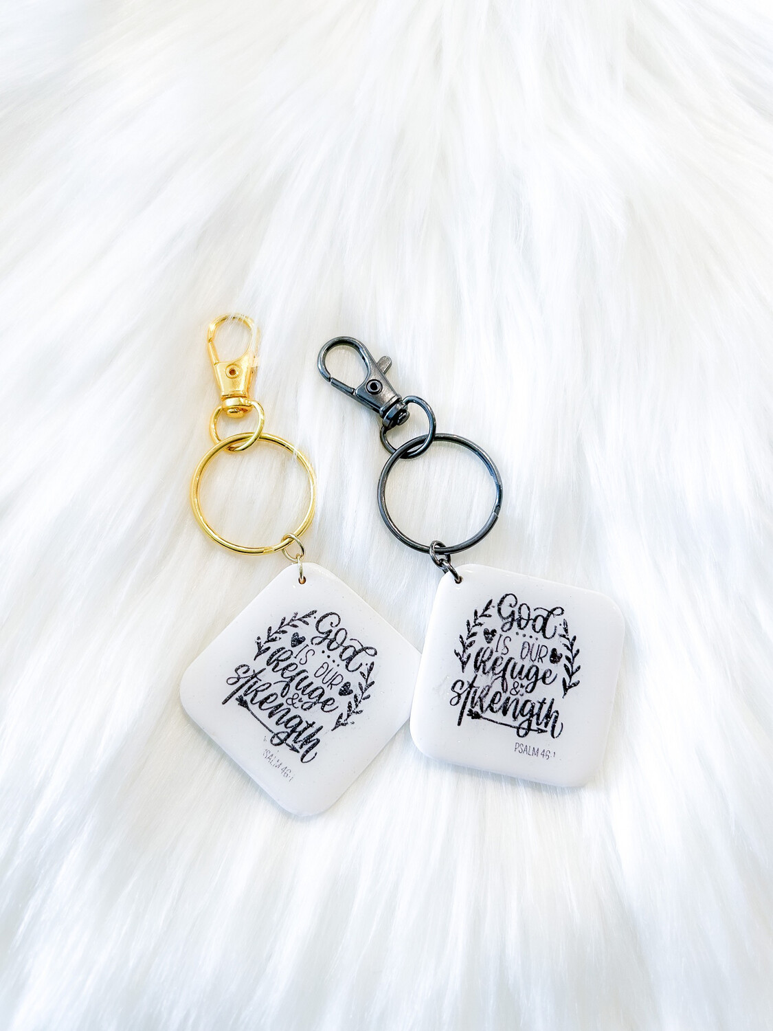God is Our Refuge - Keychain