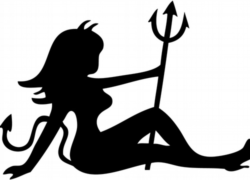Devil Girl Vinyl Decal