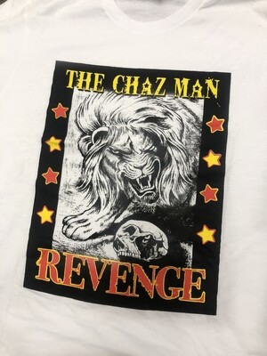 The Chaz Man. Revenge T-shirt in White