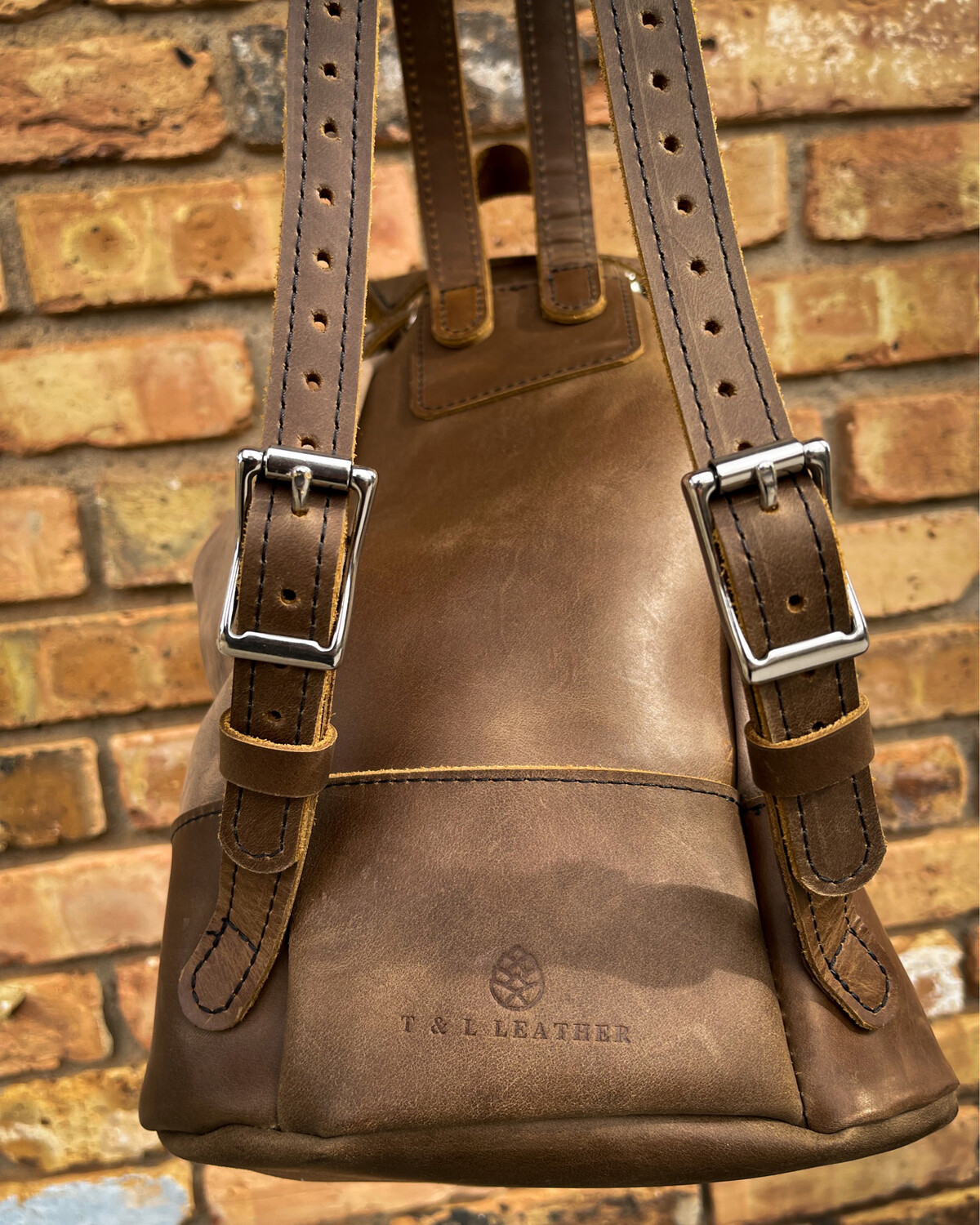 blythe leather drawstring backpack bag  The Real Leather Co on compliant Capacity 7 L Faux leather Heights Drawstring Flap Backpack