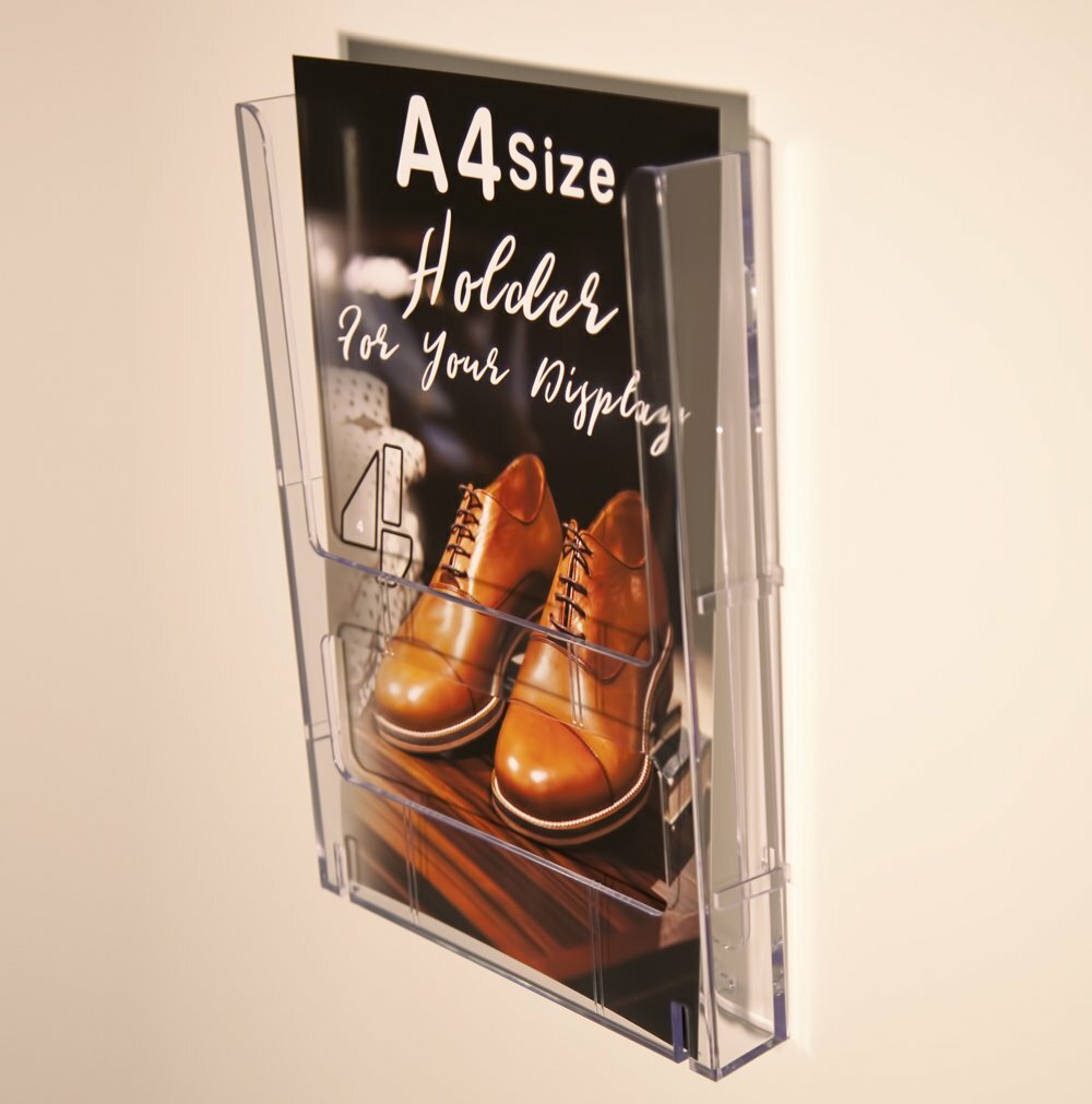 A4 Lit-Loc Modular Linking Brochure holder, Multi Tier Display