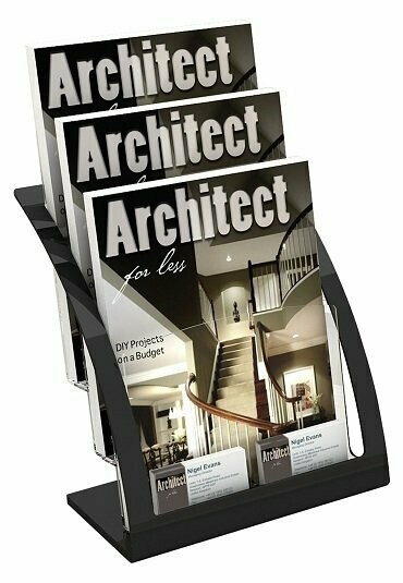 A4 Multi Brochure Holder BLACK (or Silver)