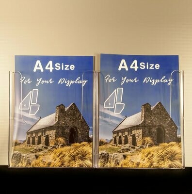 A4 One Pocket Brochure Holder, Wall Mount