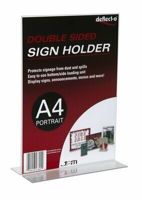A4 Portrait Holder For Signs/Posters/Menus