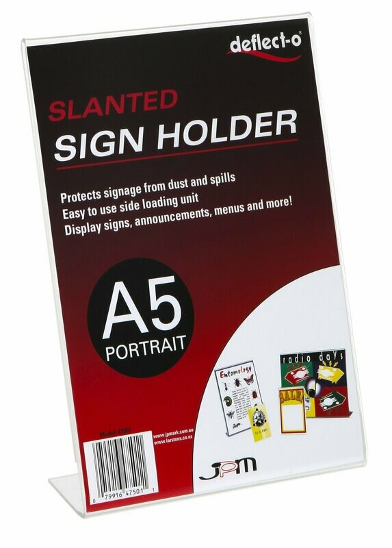 A5 Slanted Portrait Sign Holder