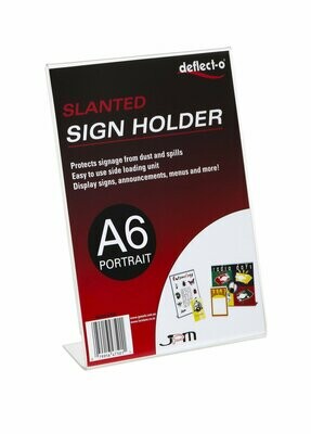 A6 Slanted Portrait Sign/Menu Holder.