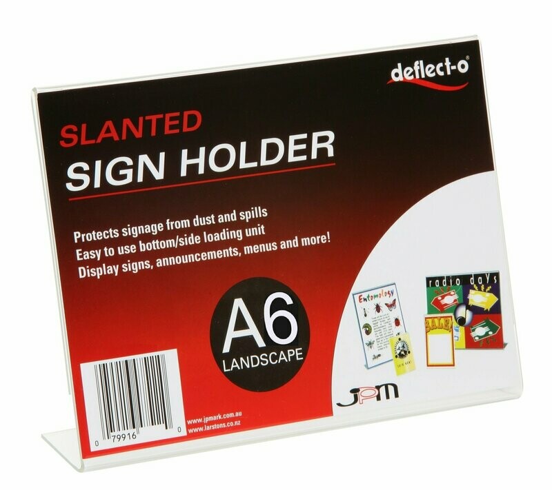 A6 Slanted Landscape Sign/Poster/Menu Holder