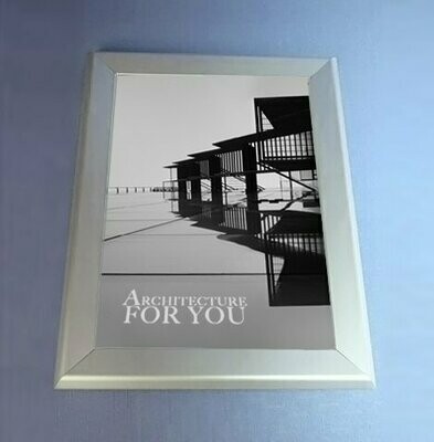A0, Extra Wide Snap Frame Silver Outdoor Backing