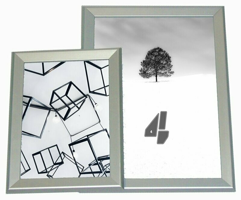 Versatile A4 Poster Snap Frame, Silver 30mm Wide Profile