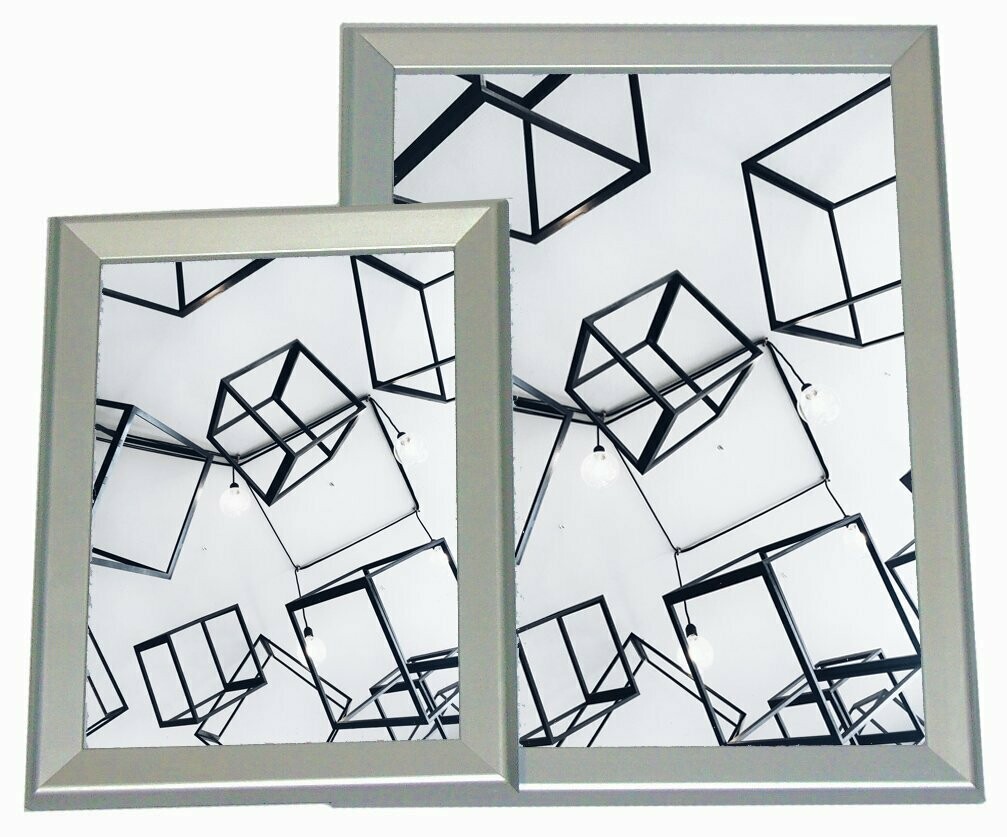 A1 Poster Snap Frame, Silver Satin