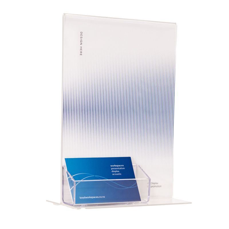 Upright A5 Sign Holder with business Card