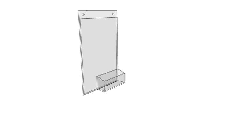 Sign Holder with Business Card Holder