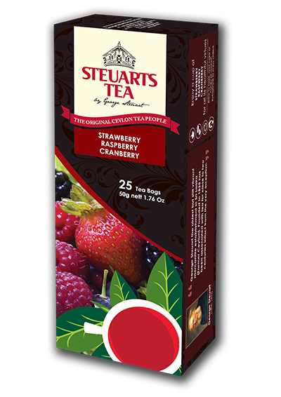 Steuarts STRAWBERRY, RASPBERRY AND CRANBERRY 25 tea bags