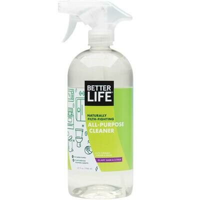 Better Life All-Purpose Cleaner, Clary Sage & Citrus, 32oz/ 946ml