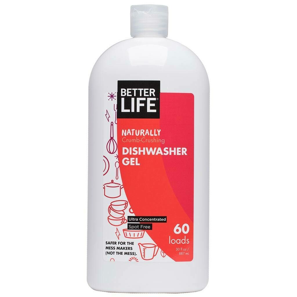 Better Life Dishwasher Gel, Scent-Free, 30oz/ 887ml